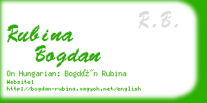 rubina bogdan business card